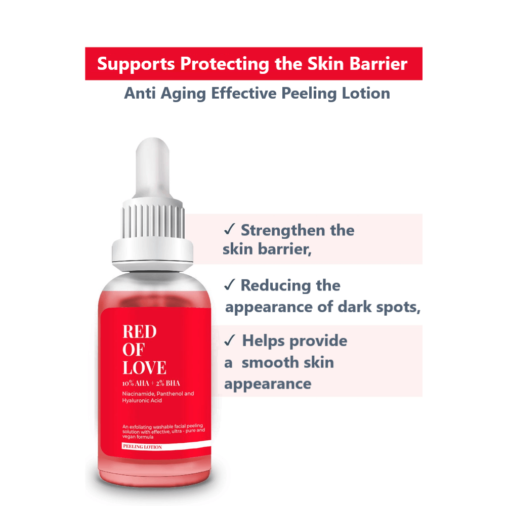 RED OF LOVE - AHA 10% & BHA 2% Revitalizing Skin Tone Equalizing Red Peeling Serum