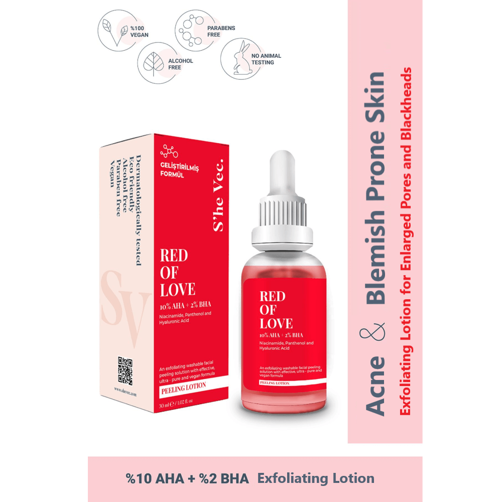 RED OF LOVE - AHA 10% & BHA 2% Revitalizing Skin Tone Equalizing Red Peeling Serum