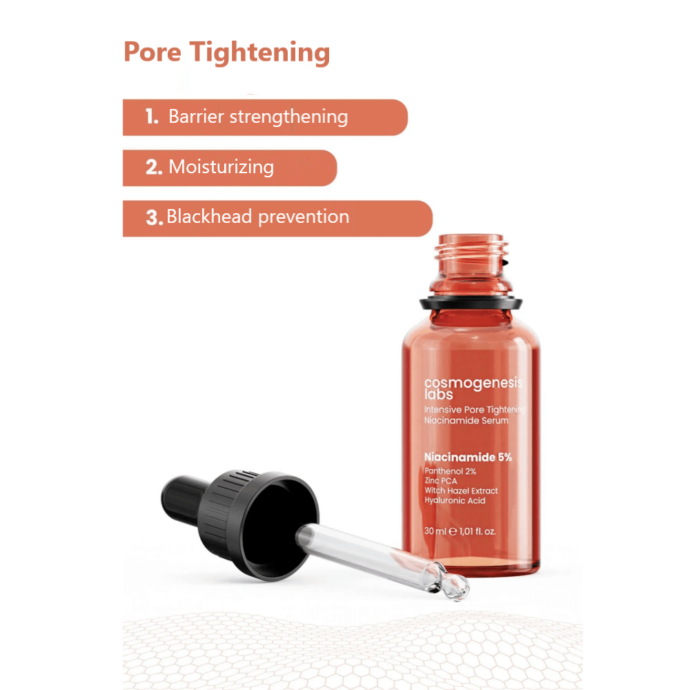 Cosmogenesis Acne Anti-Blackhead Niacinamide Skin Serum (30ml) Vegan Pore Tightening