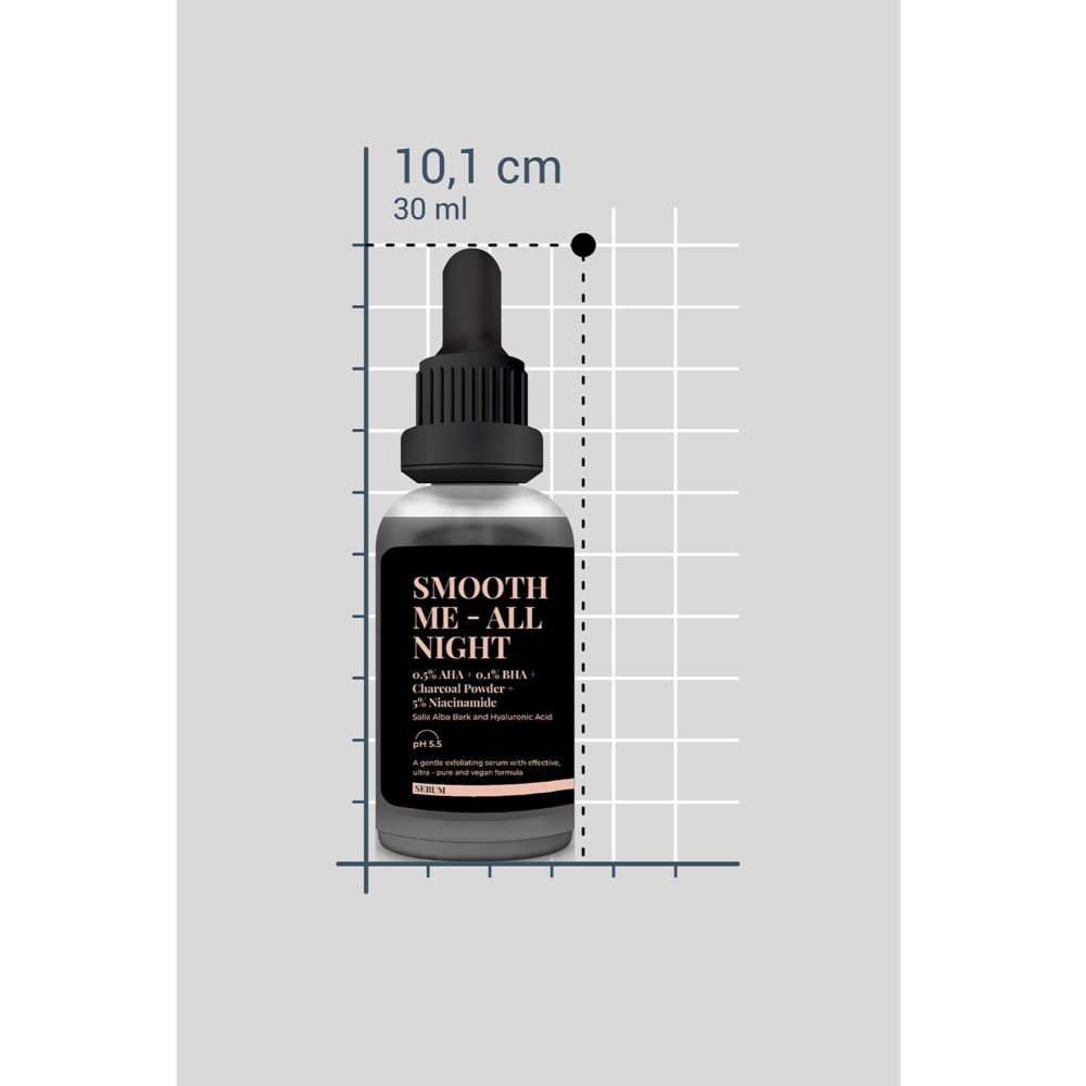 Anti-Blemish Serum with Activated Charcoal, AHA BHA, and 5% Niacinamide